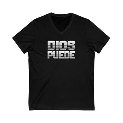 Dios Puede Black V-neck Tee by Sanchez Here